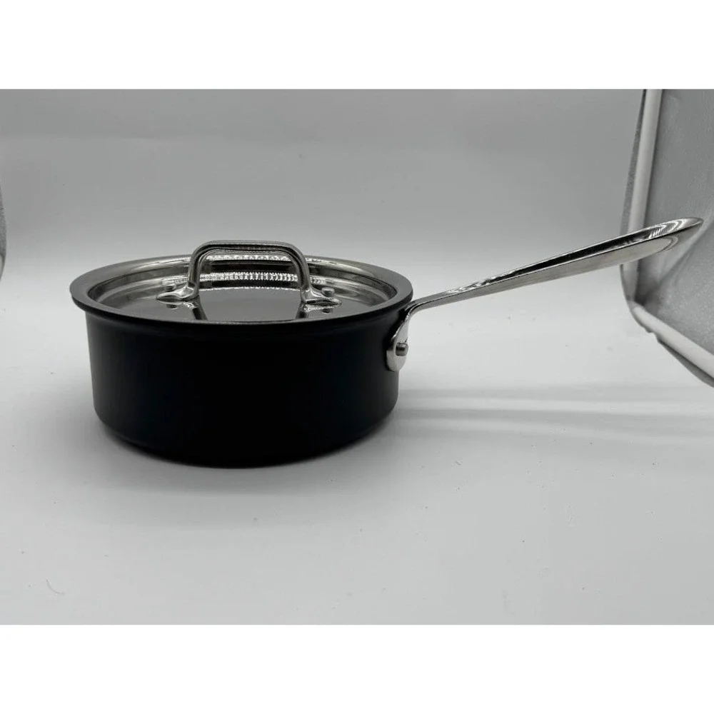 All-Clad NS1 Nonstick‎ 2 Qt Shallow Sauce Pan with Lid Hard Anodized E1022364